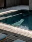 Natursteinpool mit individuellen Treppeneingang
